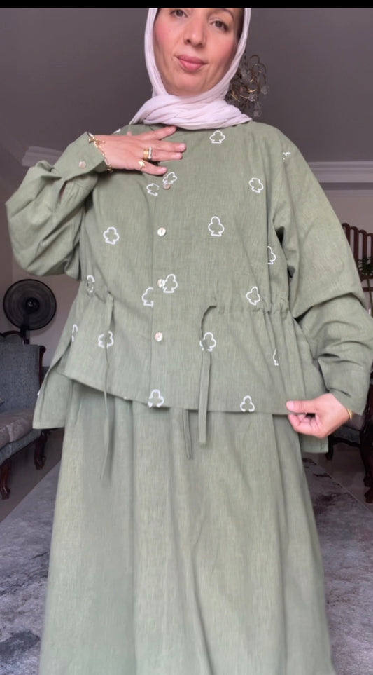 Embroidery skirt set