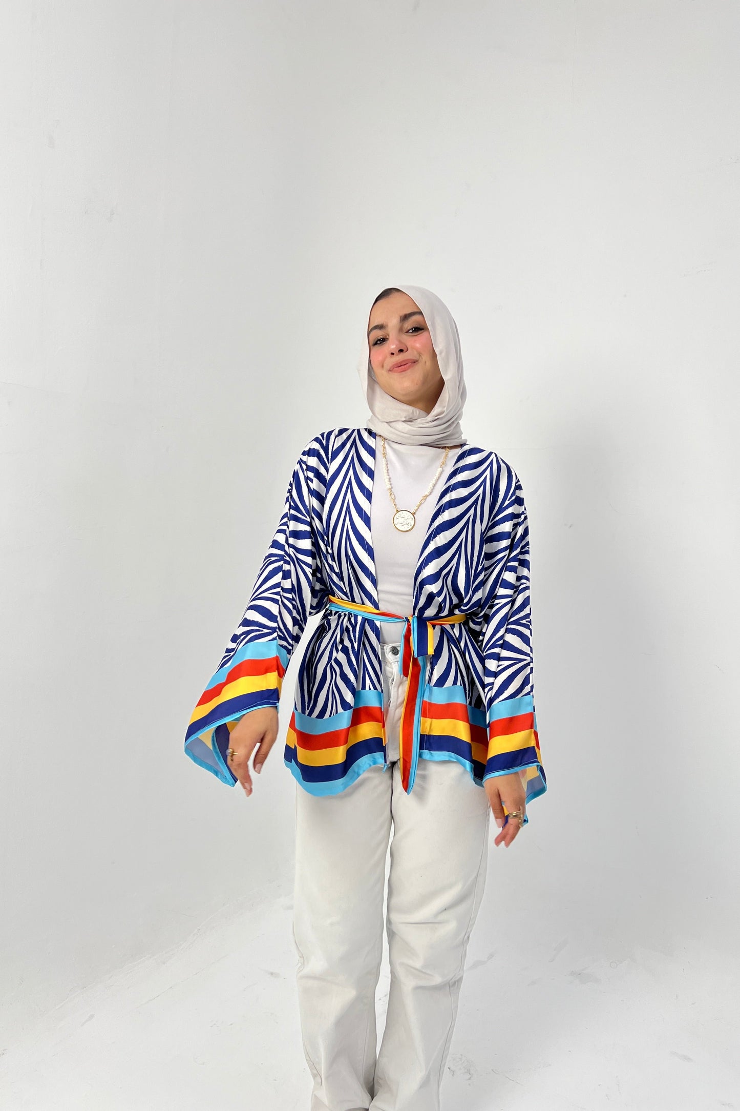Blue Zebra Kimono