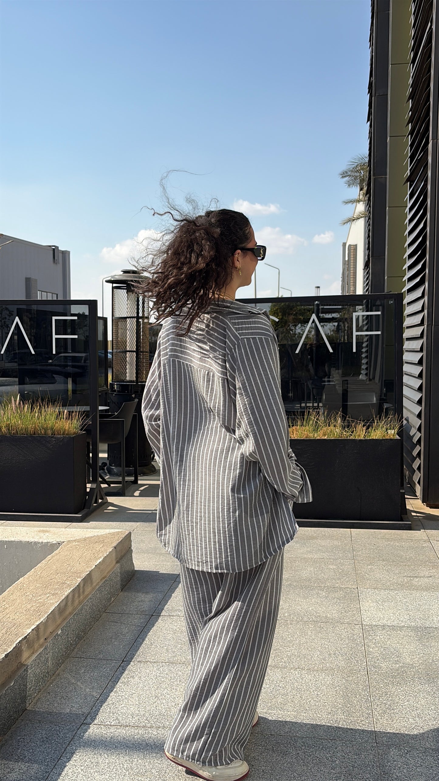 The stripes linen set