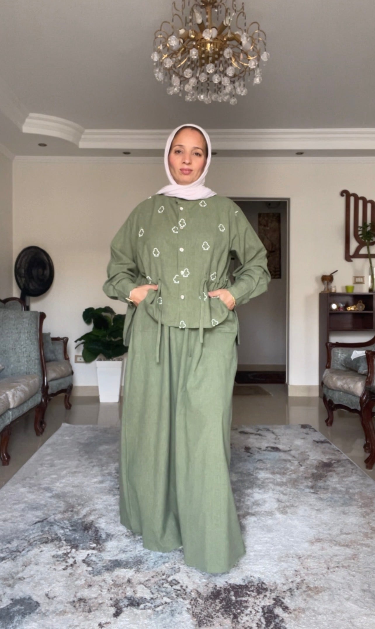 Embroidery skirt set