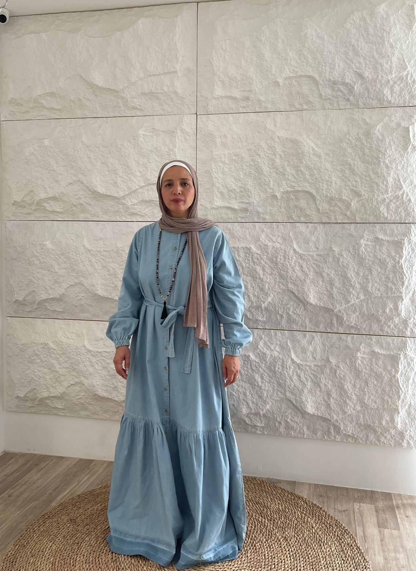 Denim buttoned dress
