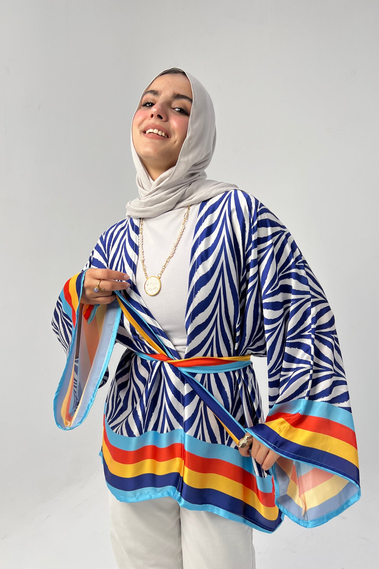 Blue Zebra Kimono