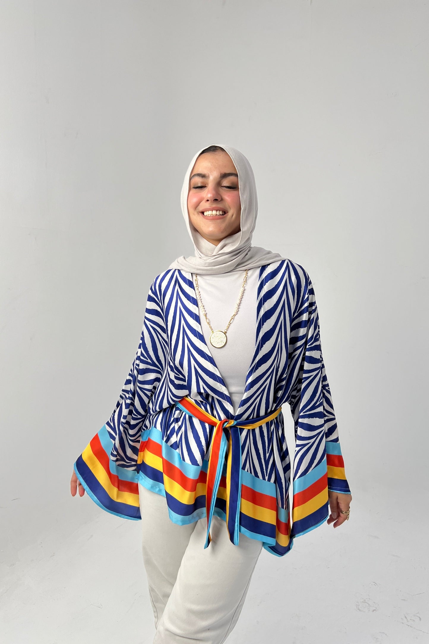 Blue Zebra Kimono