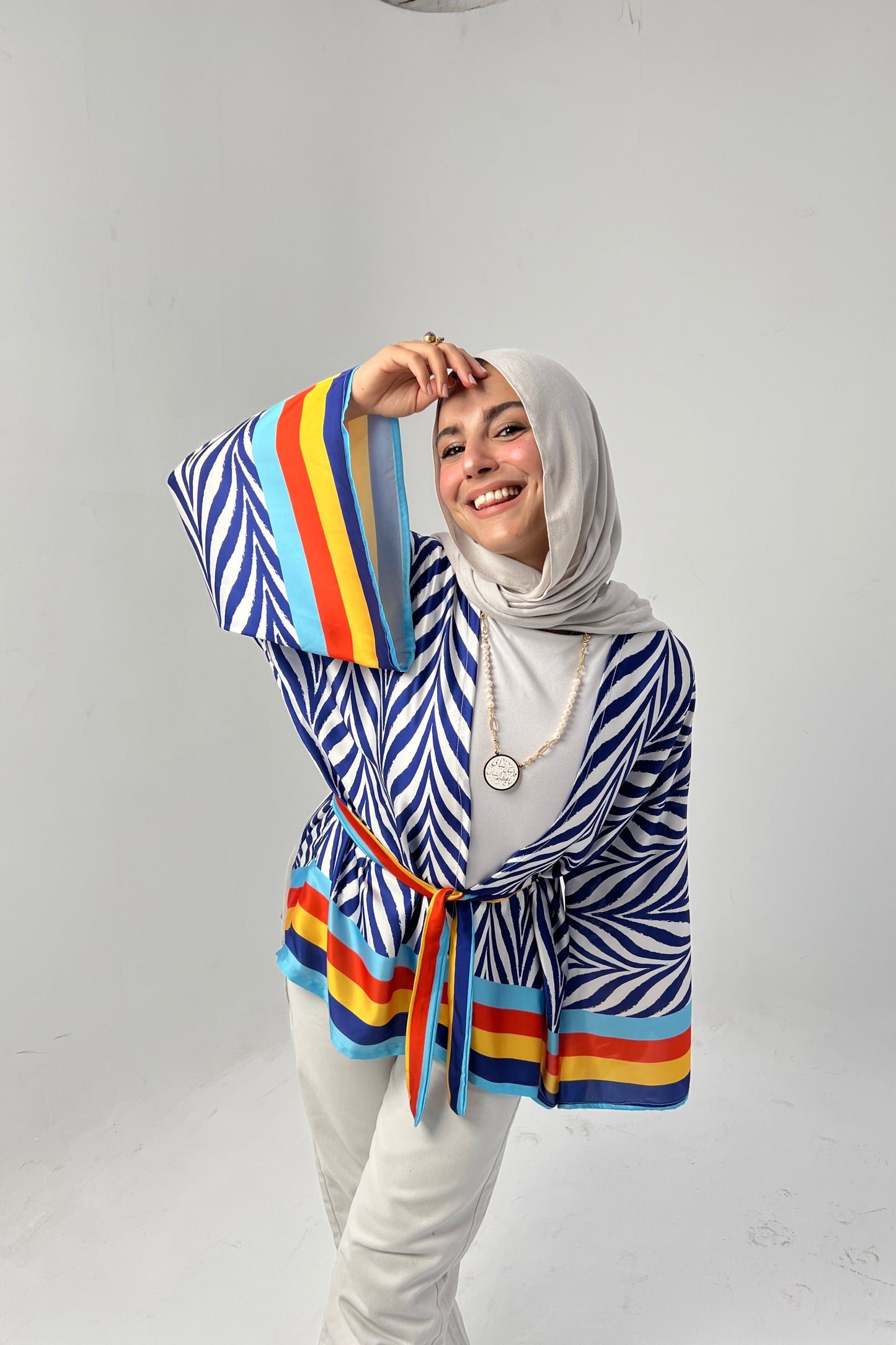 Blue Zebra Kimono