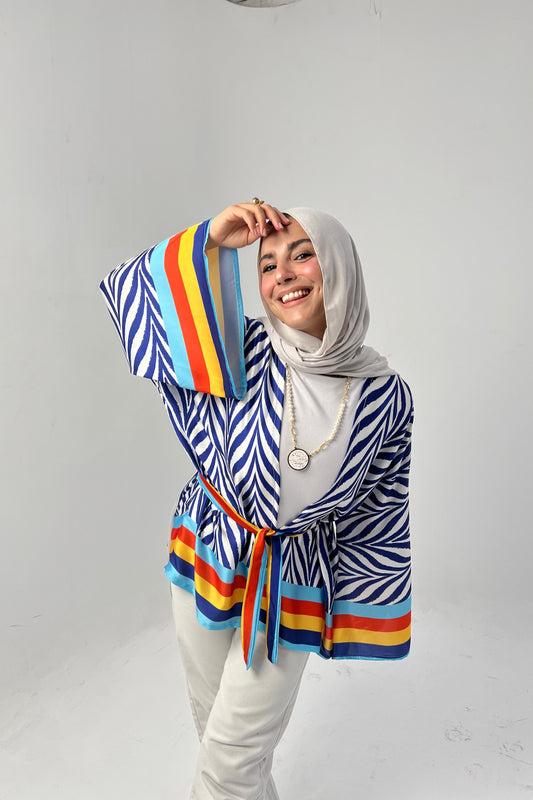 Blue Zebra Kimono