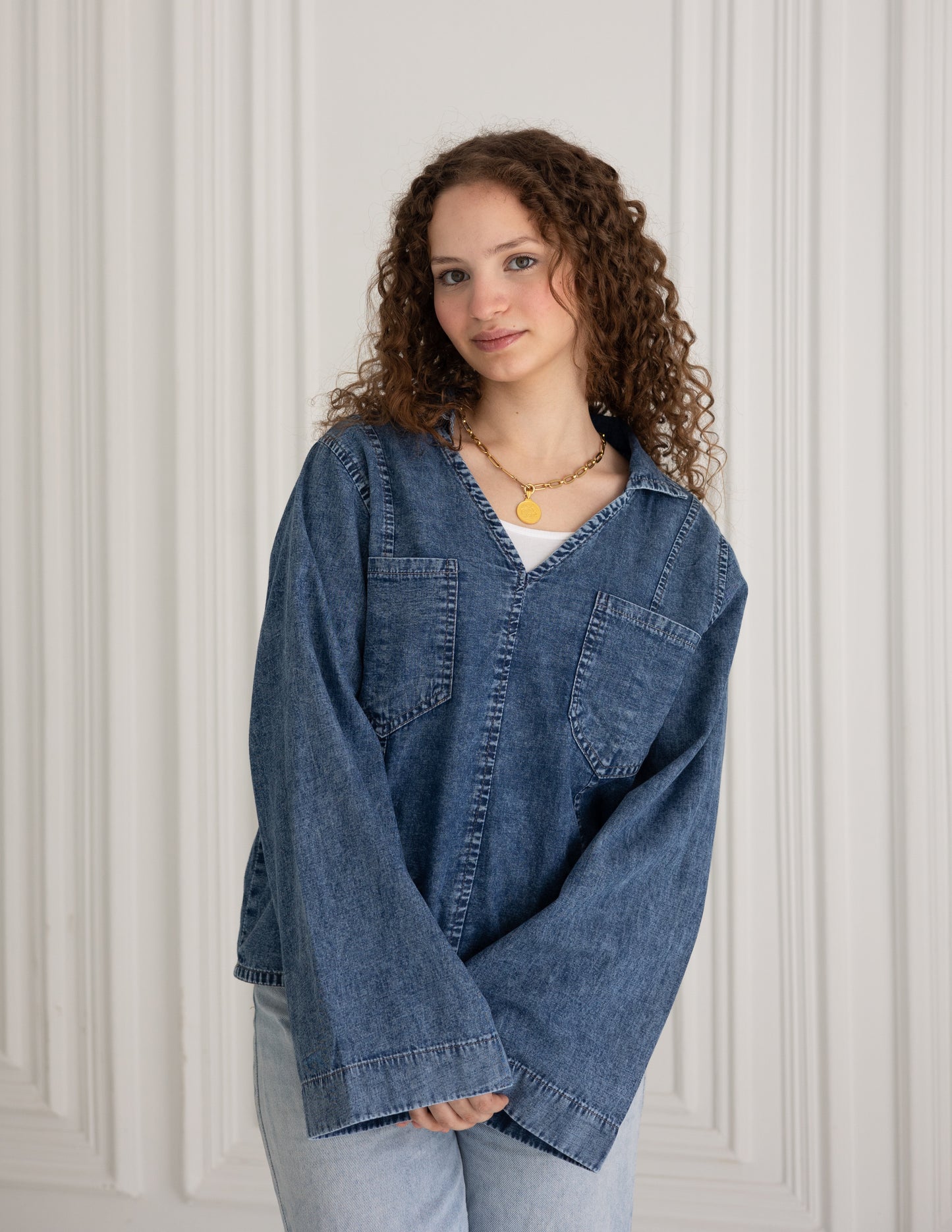 denim top