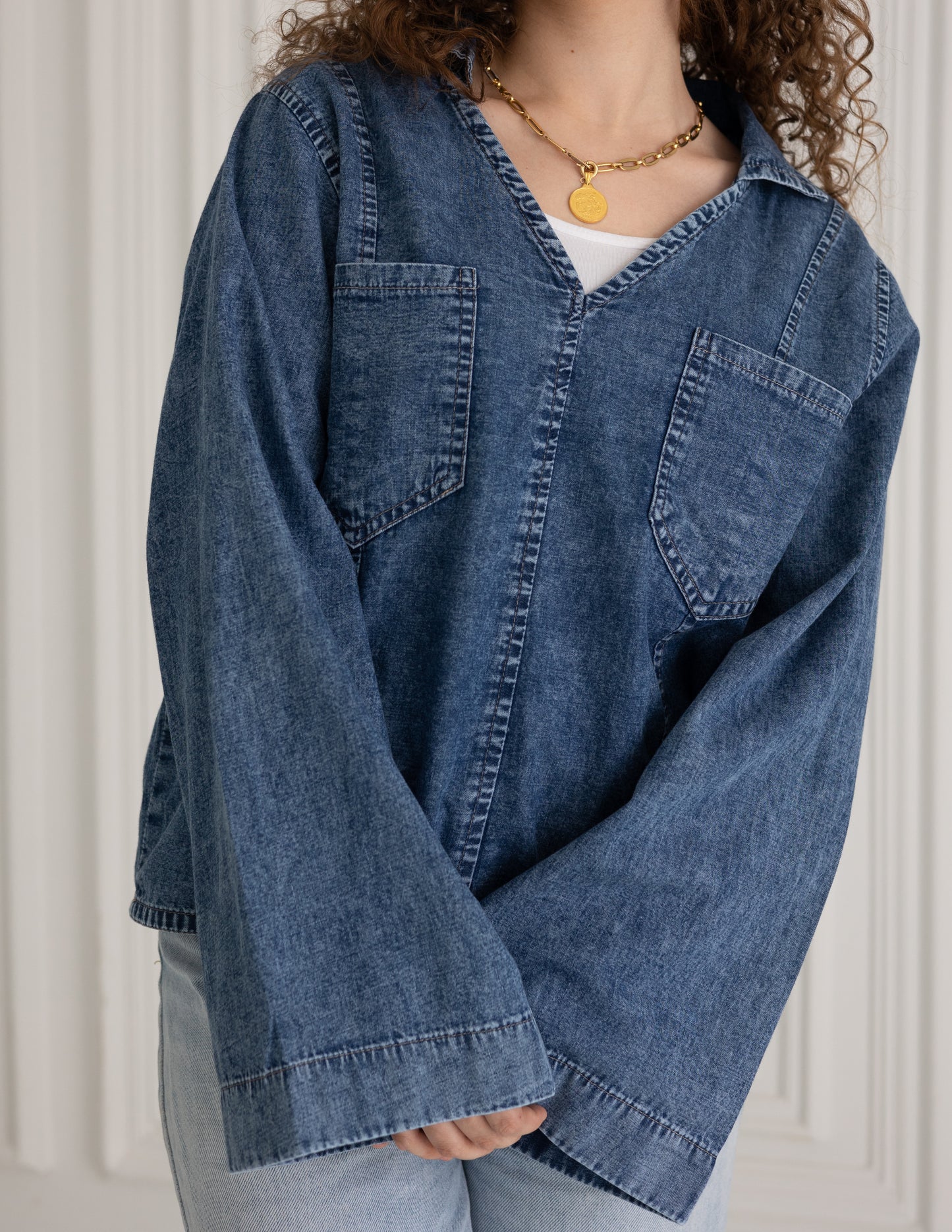 denim top