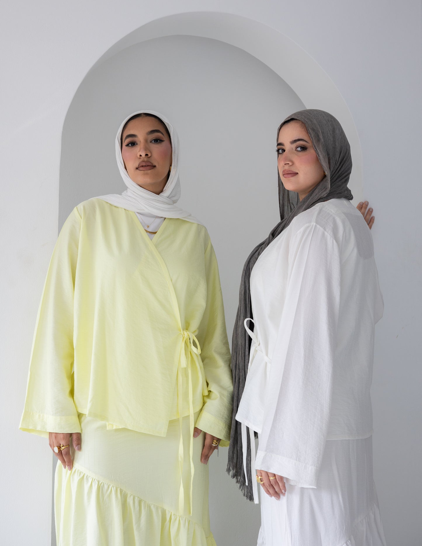 wrap top and asymmetrical maxi skirt set