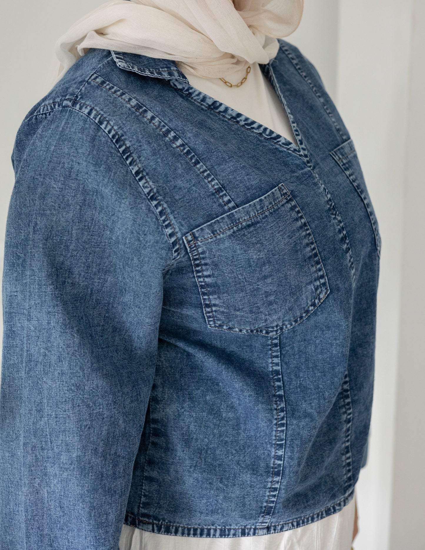 denim top